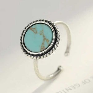 silver turquoise adjustable ring for women nz