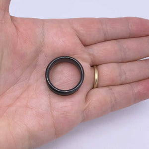 black tungsten carbide ring frenelle