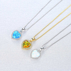 frenelle jewellery opal silver necklace