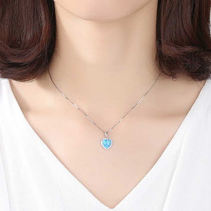 frenelle jewellery silver opal necklace blue