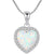 opal silver necklace crystal