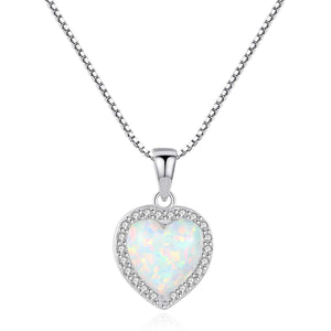 frenelle jewellery opal silver necklace