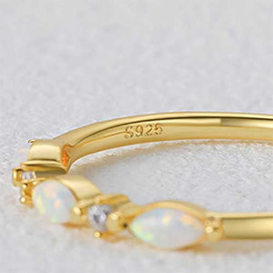 gold opal ring s925