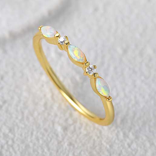gold opal ring frenelle