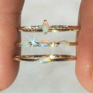 gold opal ring cz diamonds