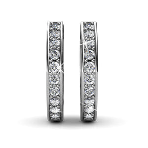 Frenelle Jewellery Silver crystal huggie earrings 