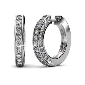 Frenelle Jewellery Silver crystal huggie earrings 