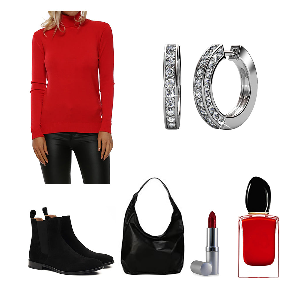 Frenelle Jewellery Silver crystal huggie earrings silver huggie crystal earrings