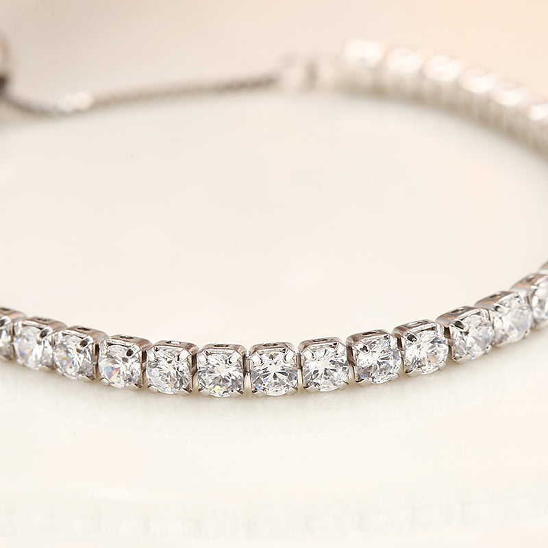 adjustable tennis crystal bracelet