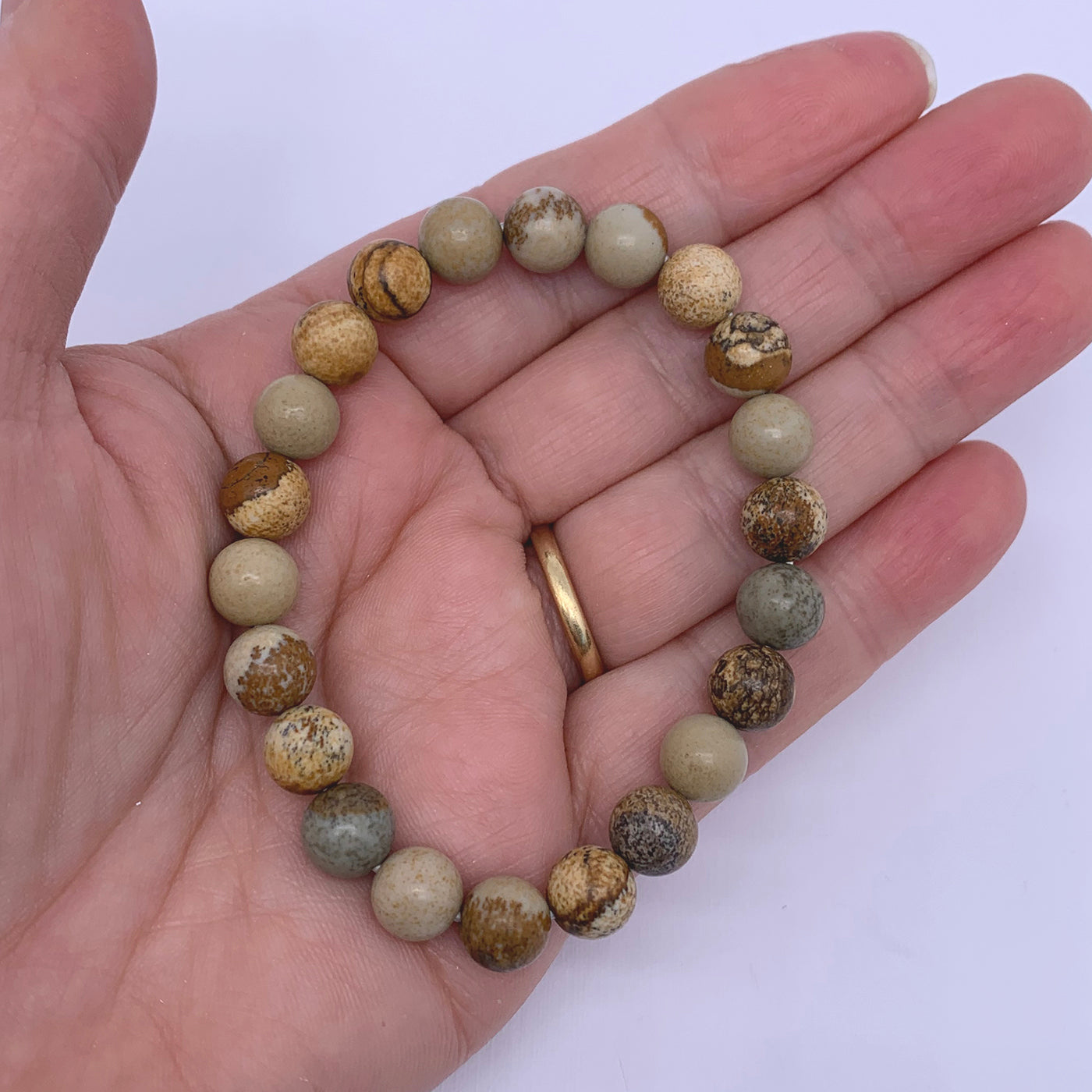 picture jasper earth colours stretch bracelet nz