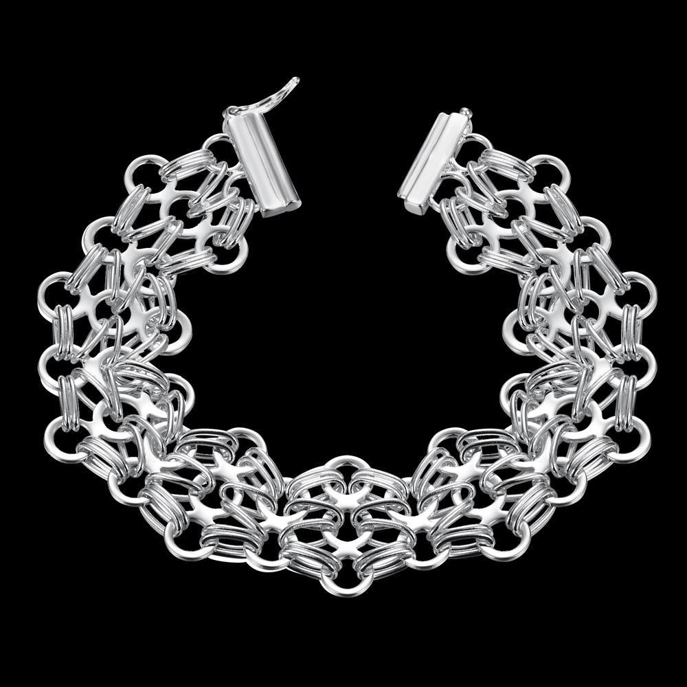 silver chain link bracelet nz