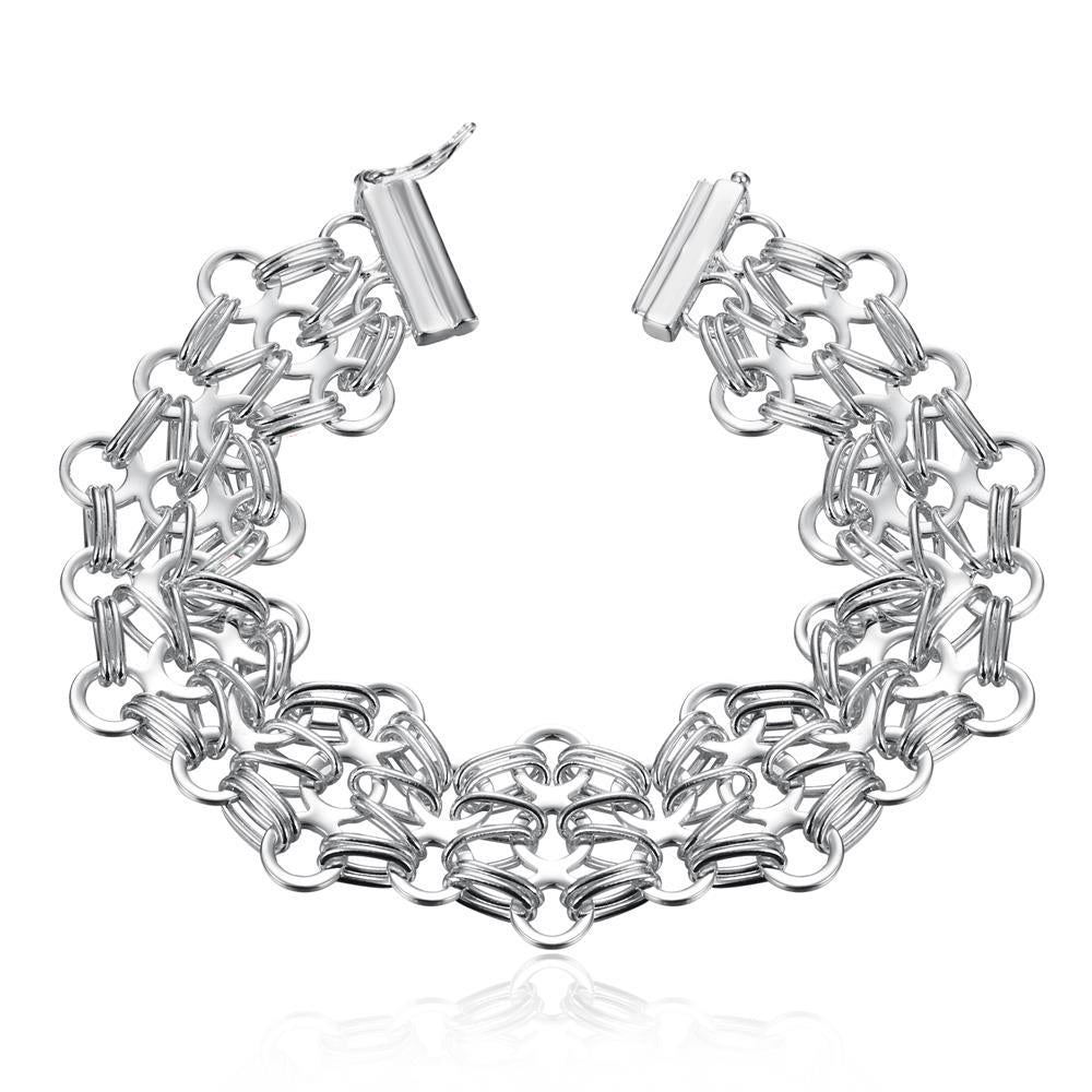 silver chain link bracelet nz