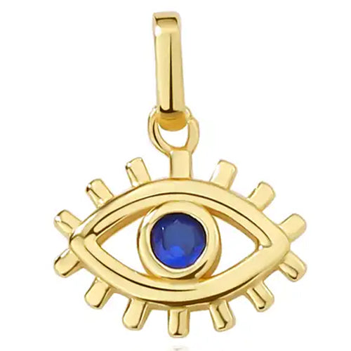 gold evil eye charm