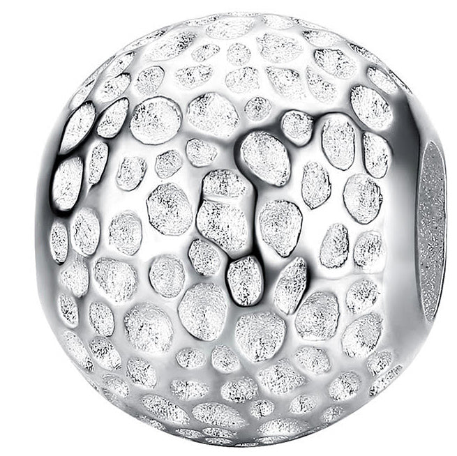 silver ball charm for bracelets
