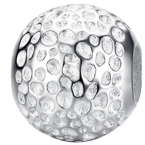silver ball charm for bracelets