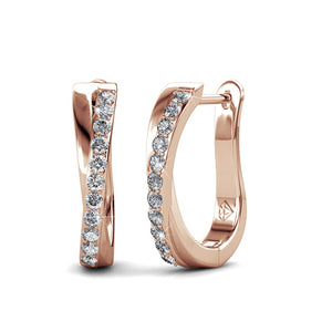 rose gold huggie earrings for women