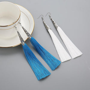 silk tassel earrings for women