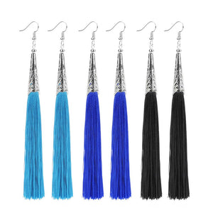 long silk tassel earrings for women