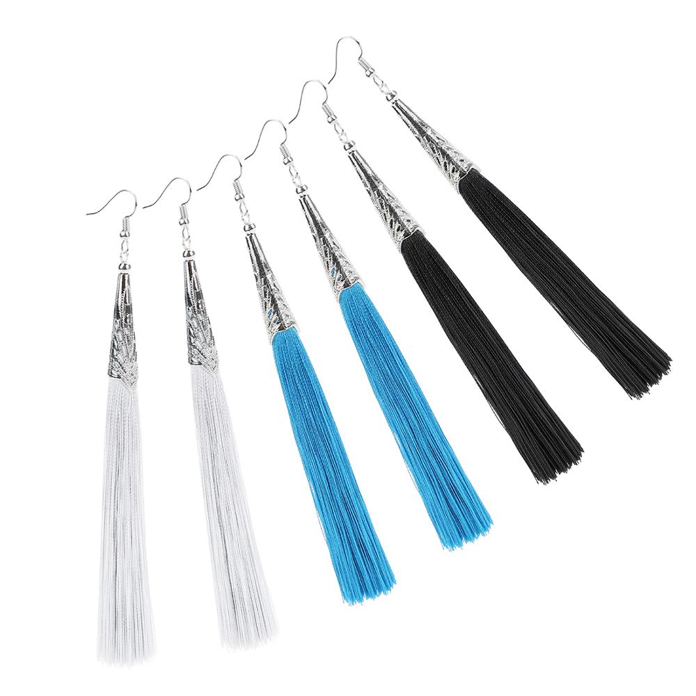 long silk tassel earrings for women