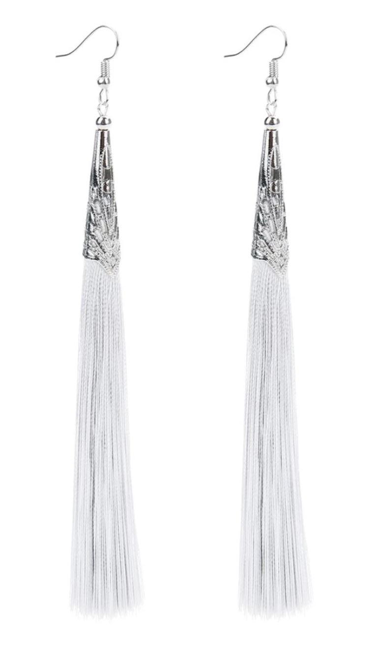 silk tassel earrings for women