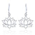 lotus flower silver earring jewellery