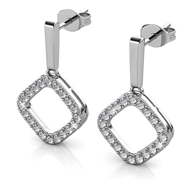 frenelle jewellery earrings crystal silver