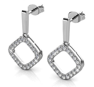 frenelle jewellery earrings crystal silver