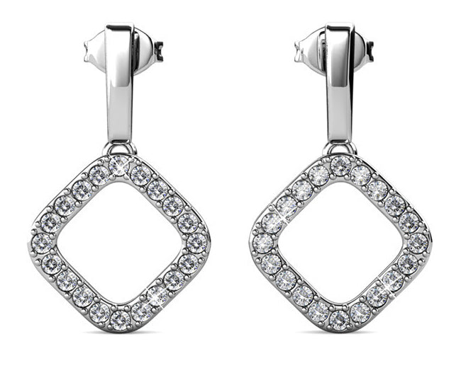 frenelle jewellery earrings crystal silver