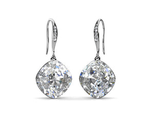 silver crystal drop earrings online jewellery