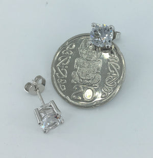 frenelle jewellery crystal silver stud earring