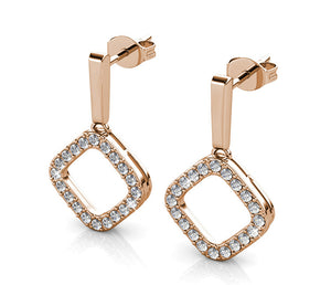 FRENELLE jewellery Earrings rose gold crystal