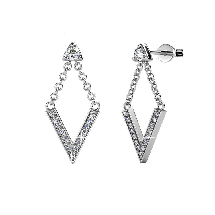 Frenelle jewellery silver crystal earrings