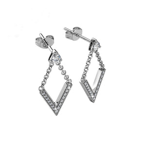 Frenelle jewellery silver crystal earrings