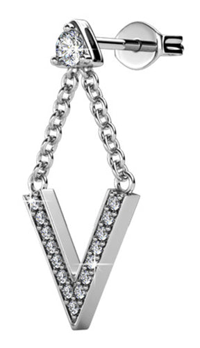 Frenelle jewellery silver crystal earrings