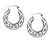 silver koru hoop earrings