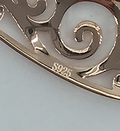 maori koru jewellery earrings rose gold