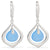 blue silver drop huggie earrings jewellery