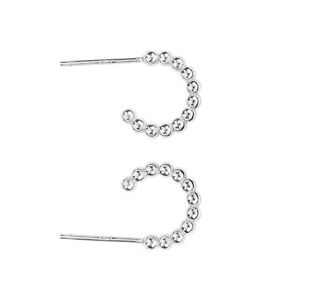 modern silver ball earrings jewellery