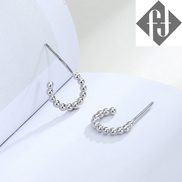 modern silver ball earrings jewellery