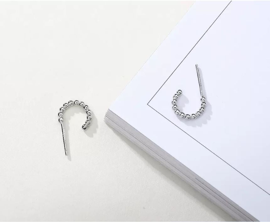 modern silver ball earrings jewellery