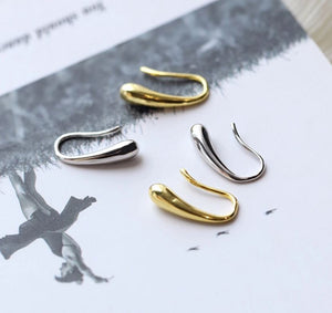 gold teardrop earrings two