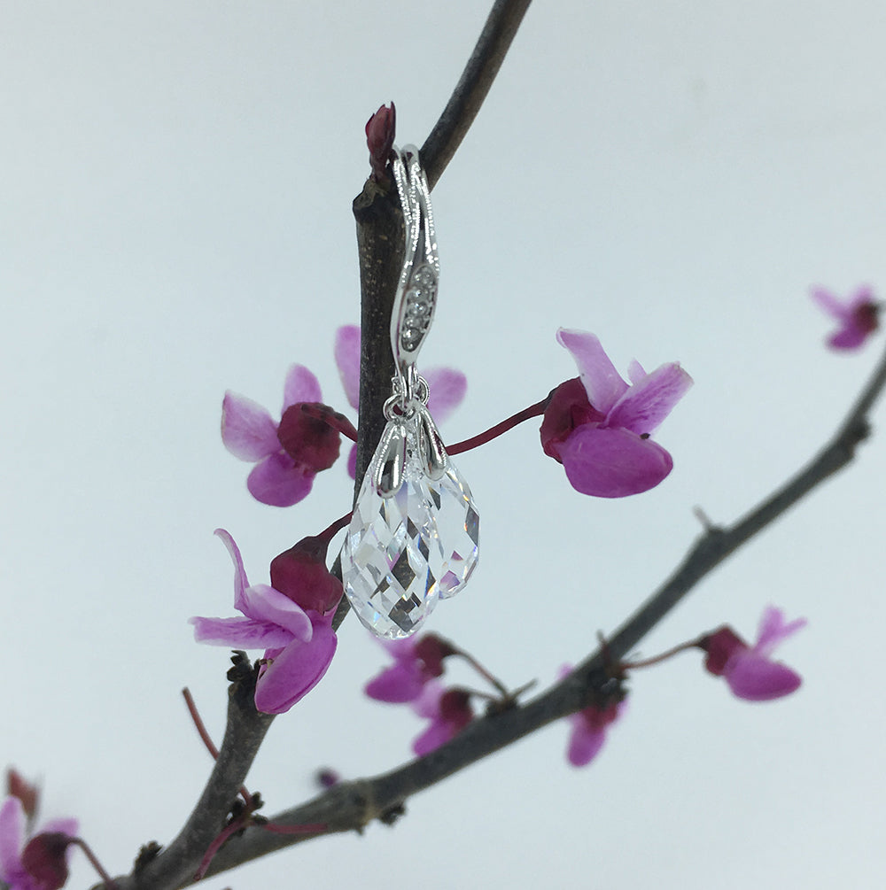 crystal silver earrings jewellery for women