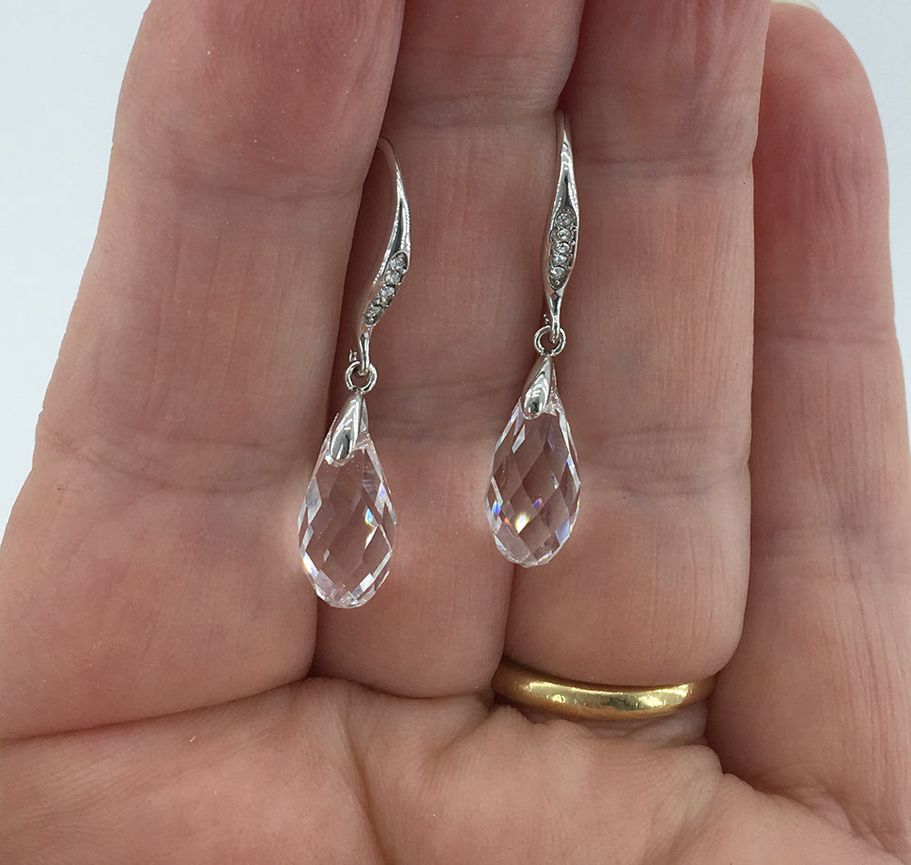 crystal silver earrings jewellery for women
