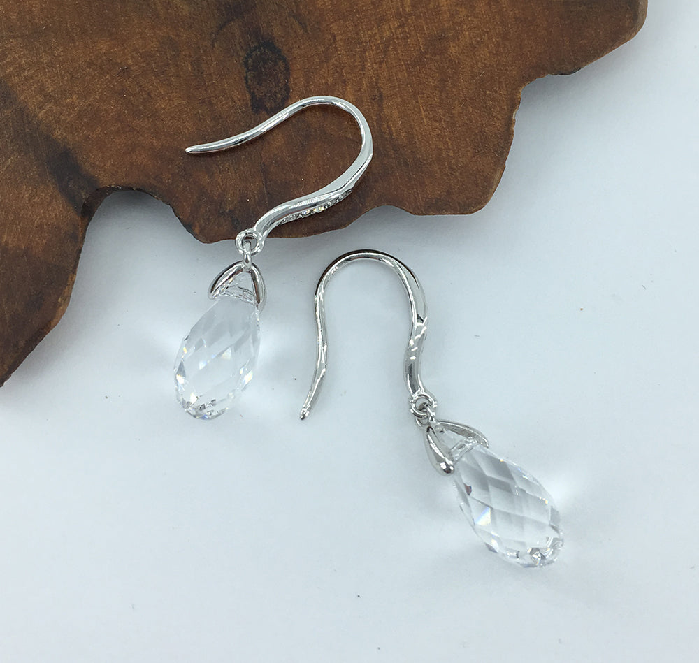 crystal silver earrings jewellery for women