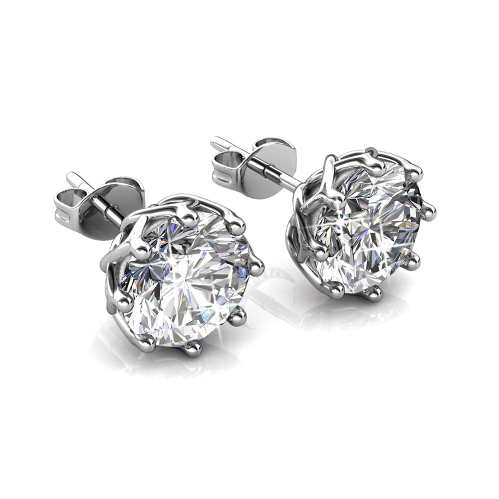 White gold sales swarovski stud earrings