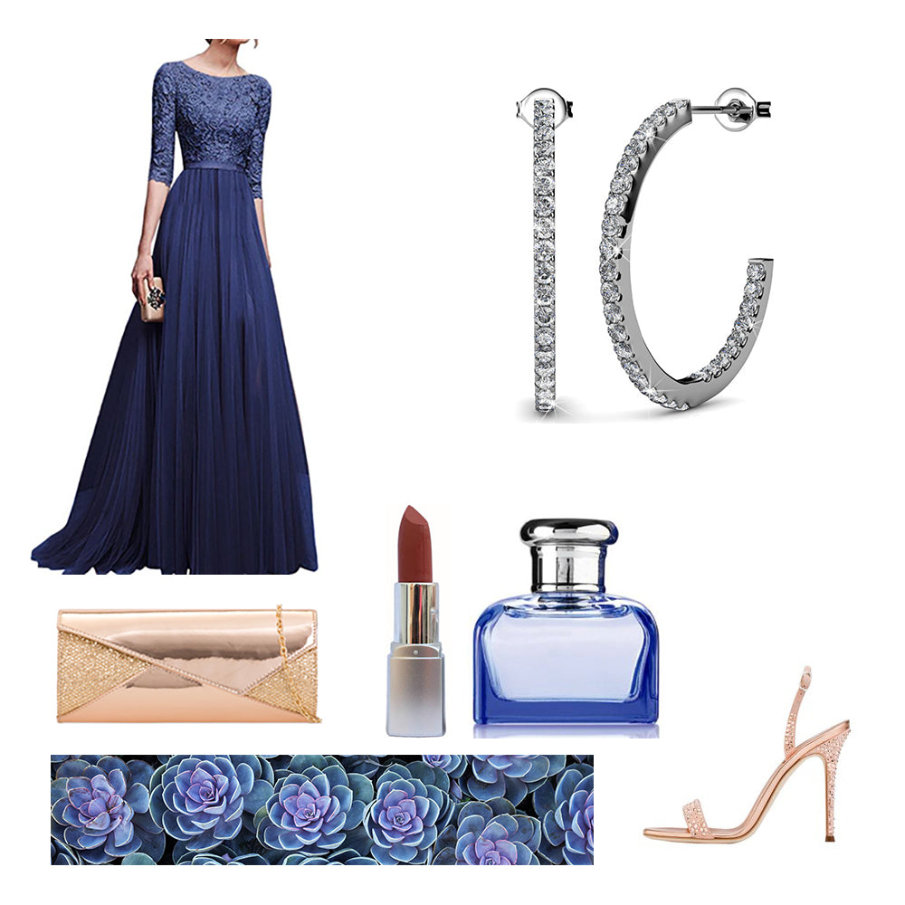 frenelle jewellery crystal Silver earring hoop