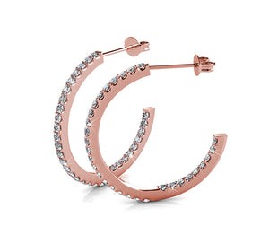 frenelle jewellery crystal rose gold earring hoop