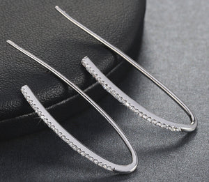 frenelle jewellery earrings silver crystal bar