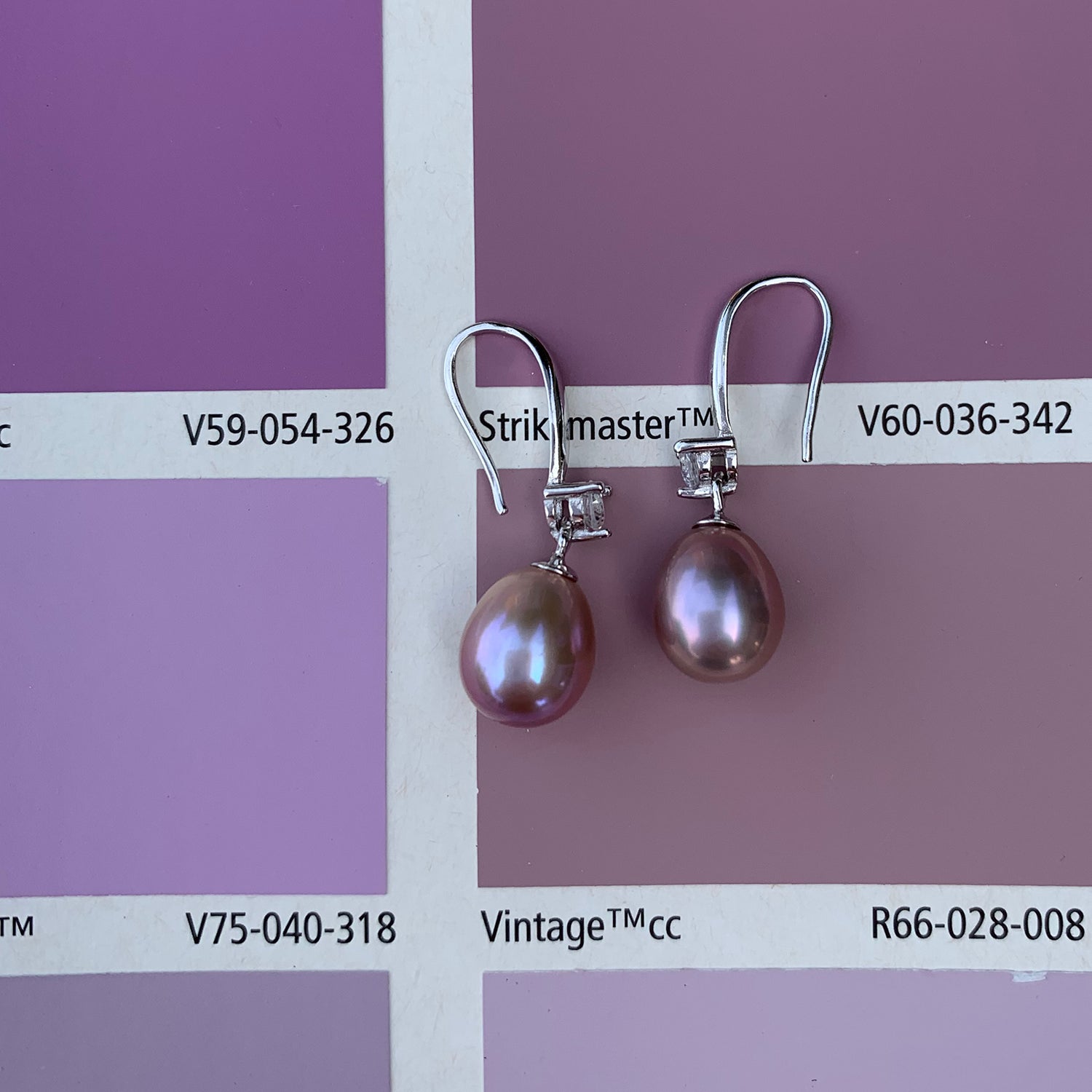 frenelle jewellery earring, pink pearl crystal silver