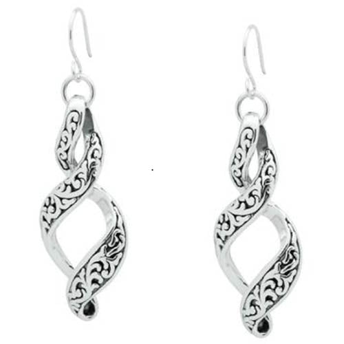 silver koru earrings